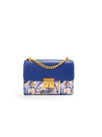 Unique Pattern Brown Top Handle Shoulder Bag