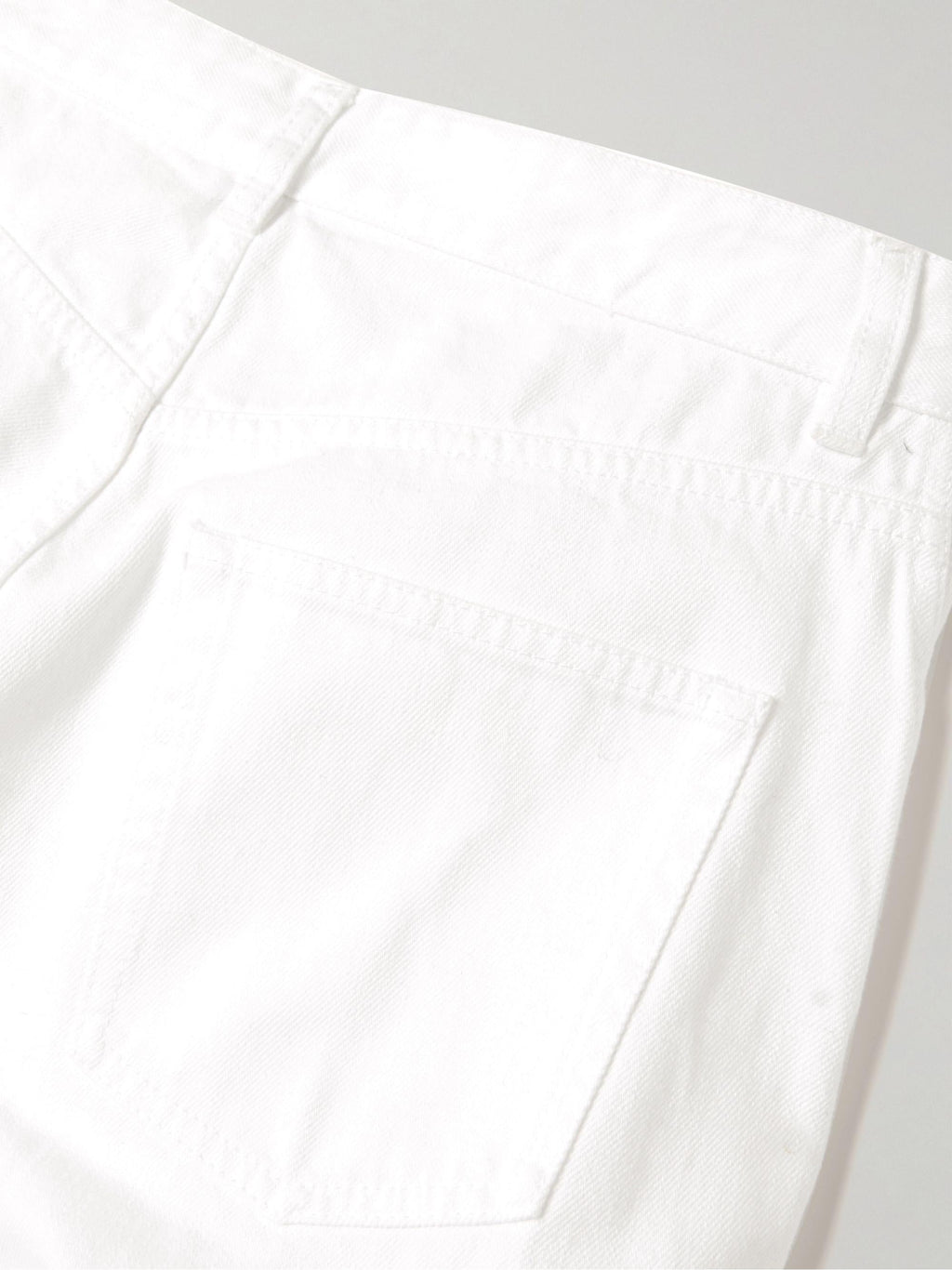 Ruffled Mid-Rise Wide-Leg Jeans