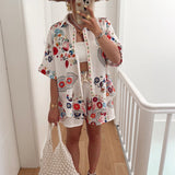 Bohemian Linen Shirt Set