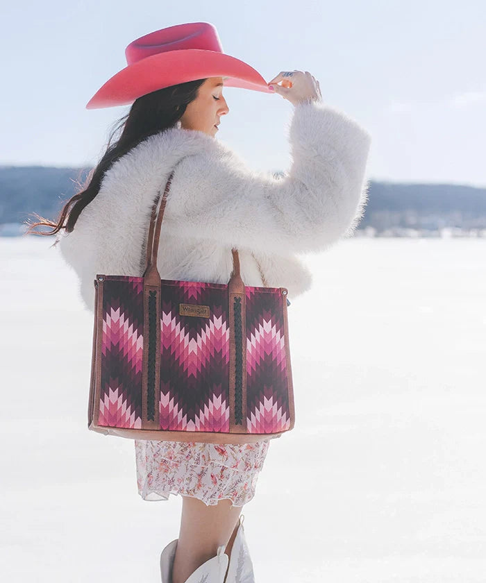 Wrangler Southwestern Pattern Concealed Carry Wide Tote Collection