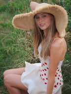 Cream & Red Polka Dot Lace Mini Dress