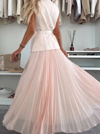 Tweed Vest & Tulle Skirt Set