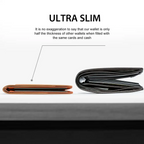 Men's Slim Leather RFID Blocking Wallet - Minimalist Carbon Fiber Bifold