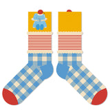 Cute Bear Pudding Pattern Cotton Socks