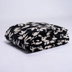 Black Floral Blanket