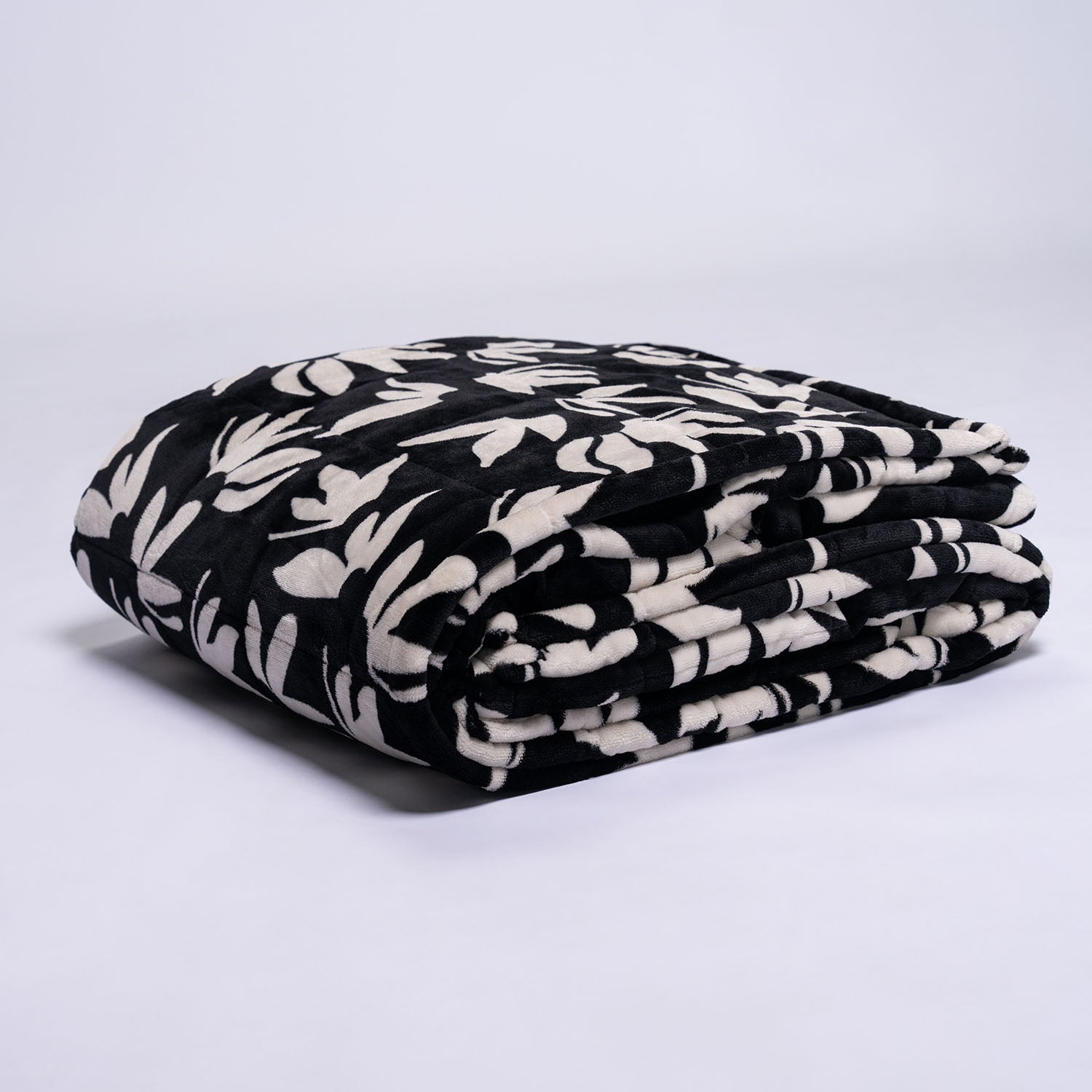 Black Floral Blanket