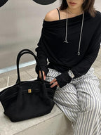 Henna™ Maxi Suede Tote Bag – Spacious Elegance with Timeless Style