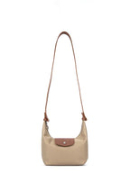 Colorblock PU Leather Dumpling Shoulder & Crossbody Bag