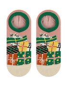 Cartoon Kitty Boat Socks