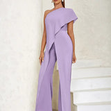 Sexy One-Shoulder Hollow Back Jumpsuit