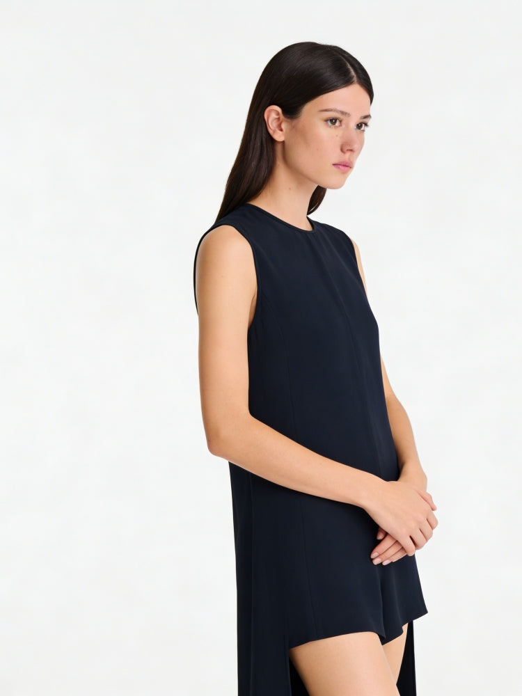 Minimalist High-Low Sleeveless Playsuit