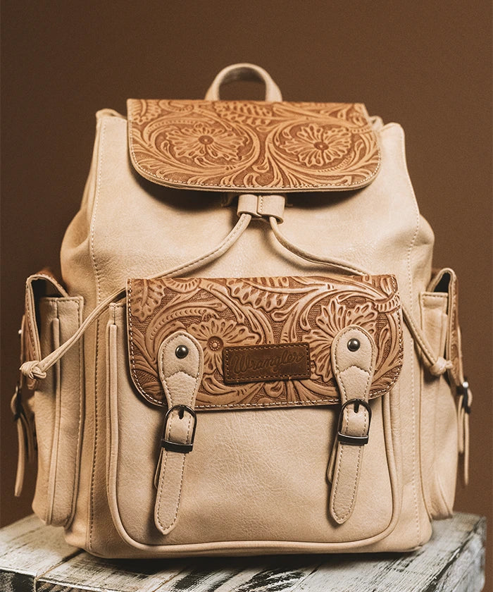 Wrangler Floral Tooled Concealed Carry Backpack