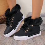 Everest Elite Winter Boots – Faux Fur Lined Platform Lace-Up Snow Boots