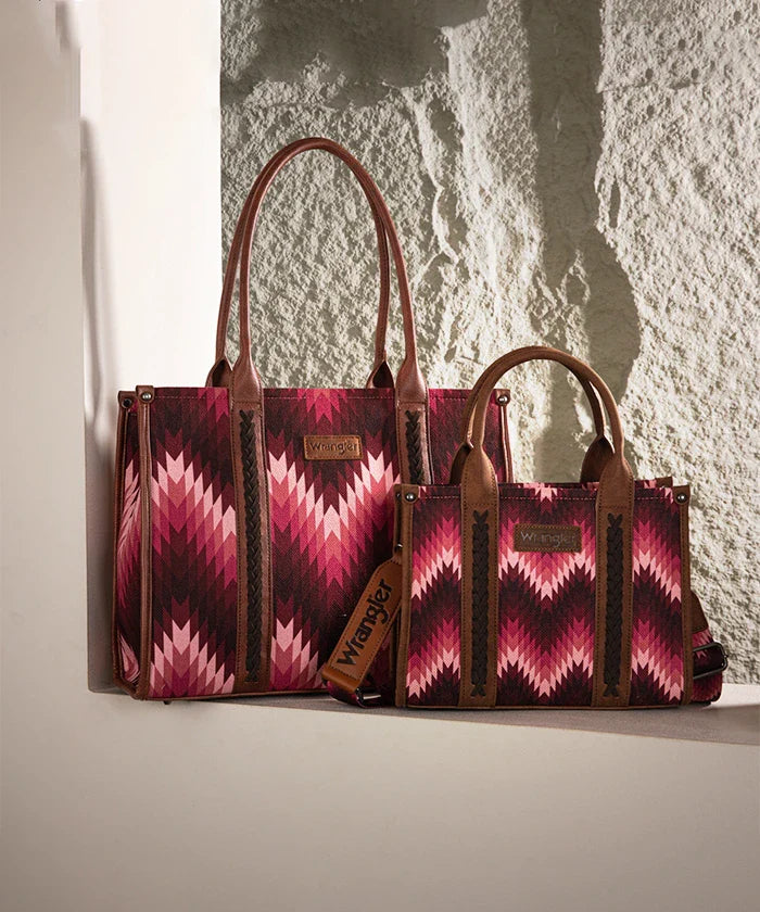 Wrangler Southwestern Pattern Concealed Carry Wide Tote Collection