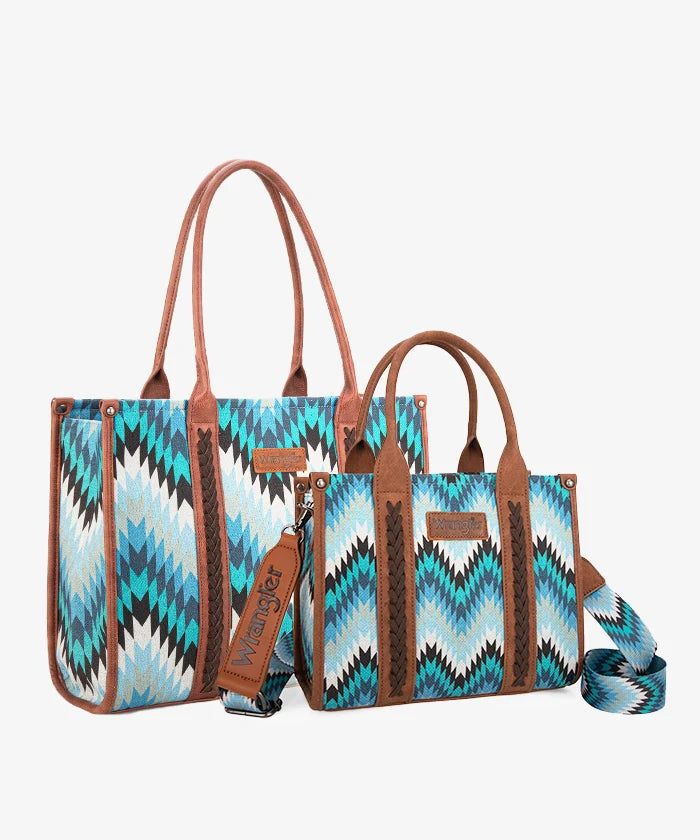 Wrangler Southwestern Pattern Concealed Carry Wide Tote Collection