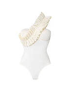 Ruffled Ruched One Piece Swimsuit