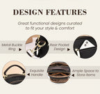 Classic Multifunctional Compartments Adjustable Wide Shoulder Strap Leather Crossbody Bag