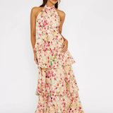 Halterneck Maxi Dress - Provence Bloom