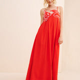 Fish Top Linen Blend Maxi Dress