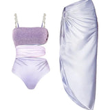 Glitter Cutout Resort Swimsuit Set