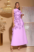 Ethel Flower Embellished Sleeveless Maxi Dress