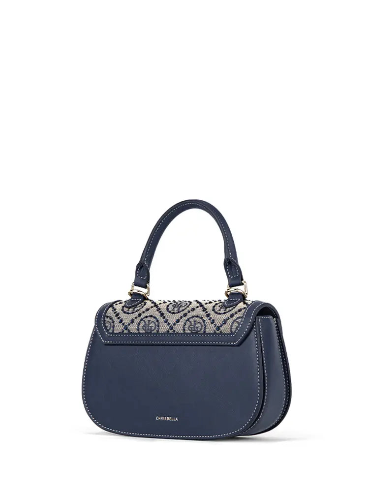 Spring Jacquard Star Top Handle Bag