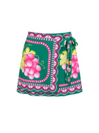 Deep V Spaghetti Strap Skirted Swimsuit Set