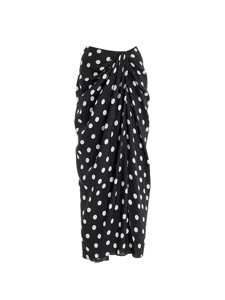 Elegant Polka Dot One-Piece Swimsuit