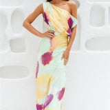 Talk To Me Midi Dress – Asymmetrical Satin Elegance for Special Occasions