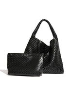 Recycled Vegan Intrecciato Shoulder Bag