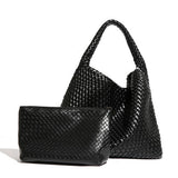 Recycled Vegan Intrecciato Shoulder Bag