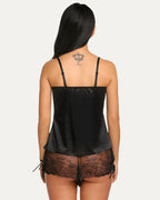 Lace Cami and Shorts Satin Sets