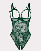 Crotchless Lace Mini Bodysuit