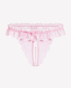 Lace Low Waist Thongs with Pearls Ball