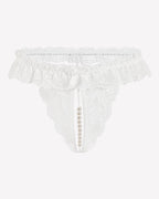 Lace Low Waist Thongs with Pearls Ball
