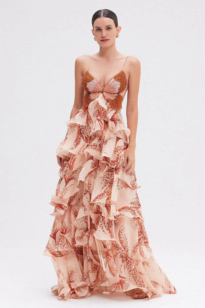 Aurelia™ Ruffle Butterfly Maxi Dress | Elegant Flow with Couture Ruffles