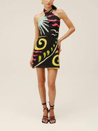 Veneta Backless Halter Mini Dress