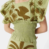 Elegant Palm Tree And Exotic Bird Print Tank Top