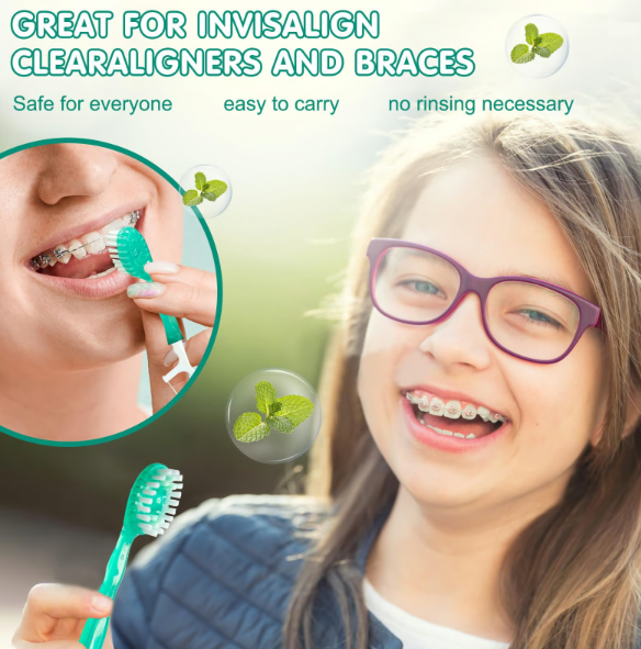 5 in 1 Mini Toothbrush & Floss & Tongue Scraper & Toothpick Set