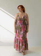 Vintage Straps Midi Dress