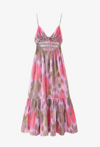 Vintage Straps Midi Dress