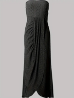 Giulia | Embroidered Strapless Maxi Dress