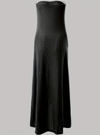 Giulia | Embroidered Strapless Maxi Dress