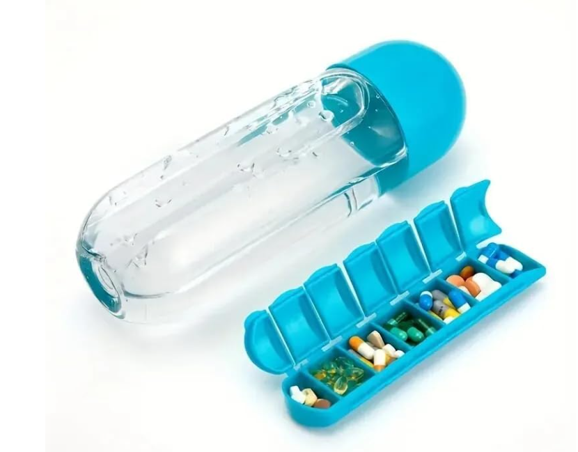 Water Bottle with Built-In Pill Organizer | HydraPill®