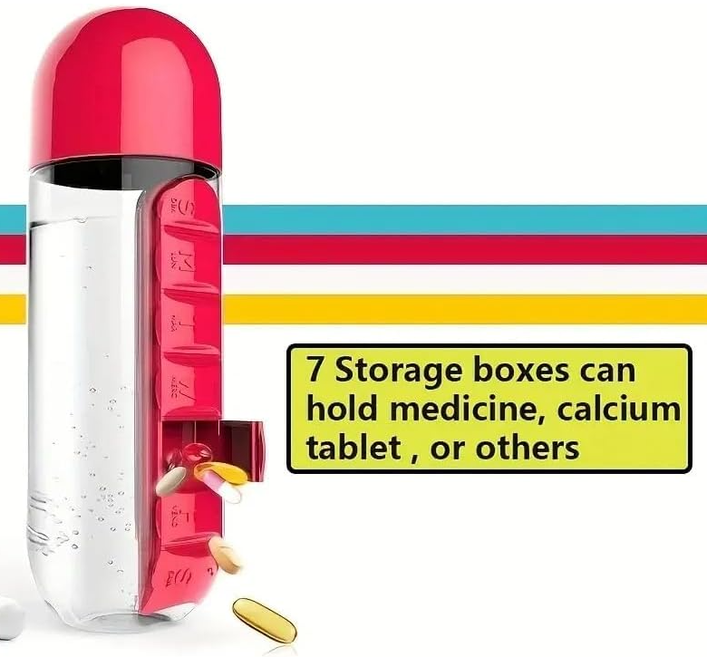 Water Bottle with Built-In Pill Organizer | HydraPill®
