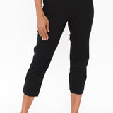 Cody Black Stretch Capri Pants