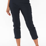Cody Navy Stretch Capri Pants