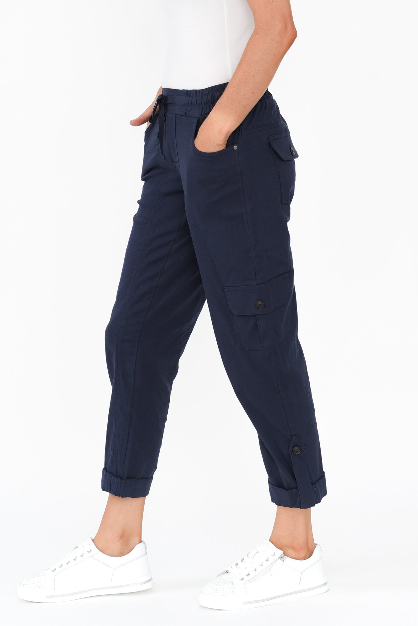 Colette Navy Cargo Pants