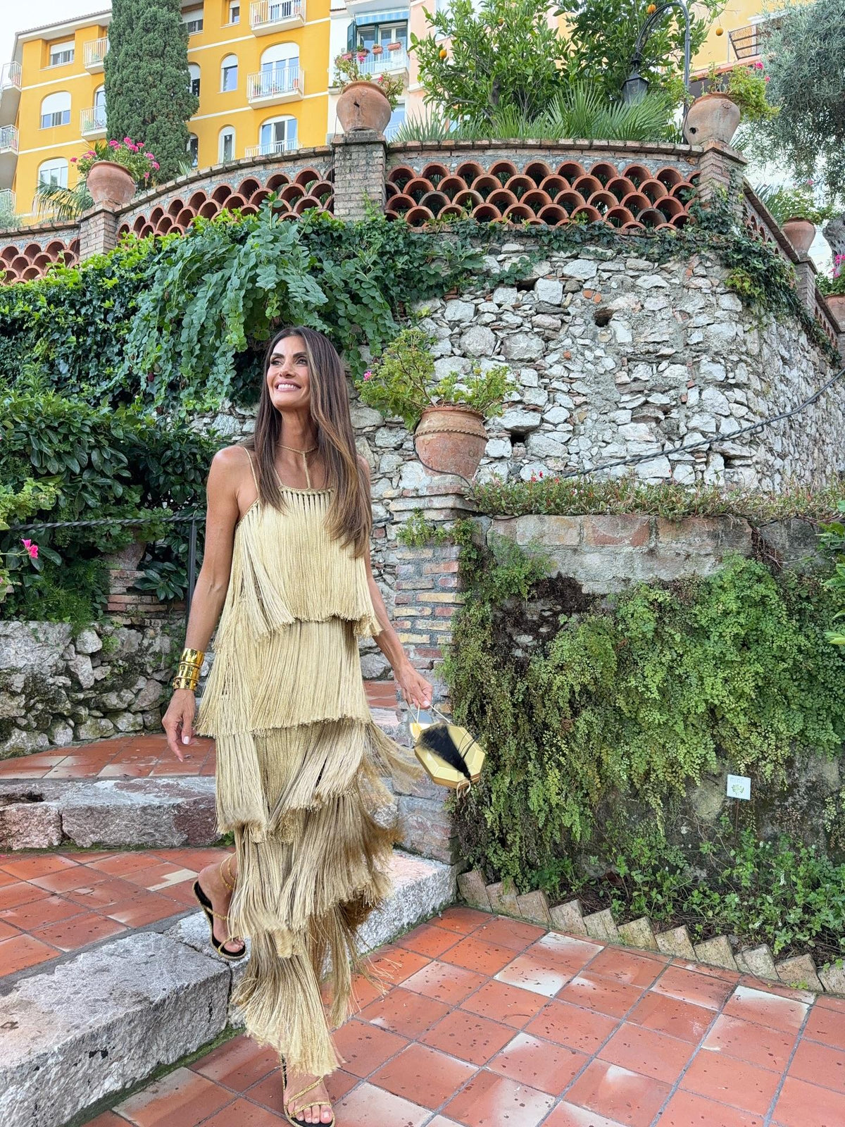 Captivating Tiered Fringe Maxi Dress