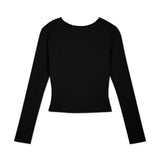 Black Sequin Long Sleeve Knit Top & Mini Skirt